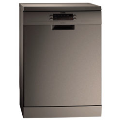 AEG F66609M0P Freestanding Dishwasher, Stainless Steel